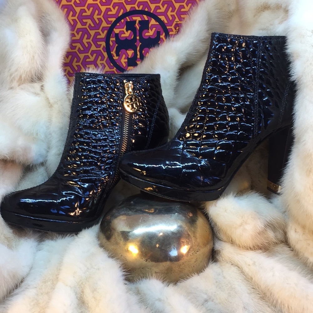 Tory Burch Leigh Bootie-Croc Patent